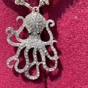 Rhinestone Octopus necklace